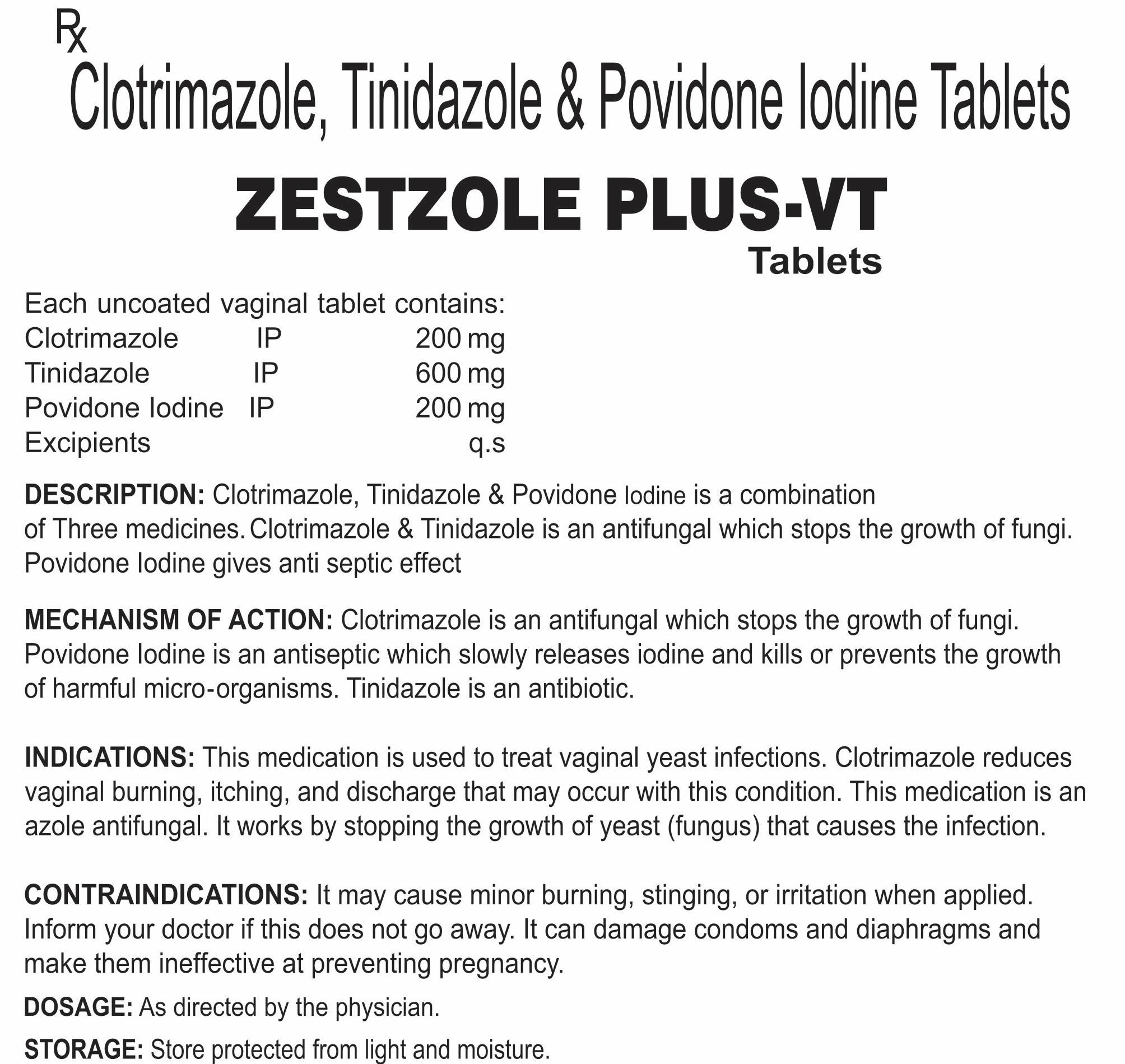 ZESTZOLE PLUS VT TABLETS